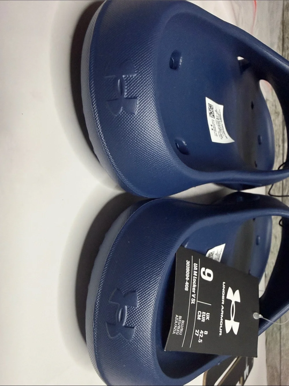 NWT Under Armour UA Locker V SL Slides Men’s Size 9 Academy Blue Shower Sandals